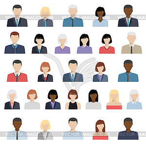 Set of business people icons - vector clip art