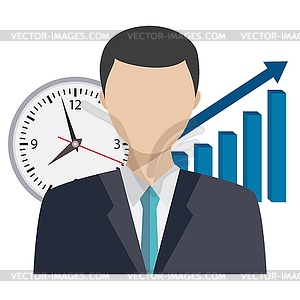 Time management theme - vector clip art