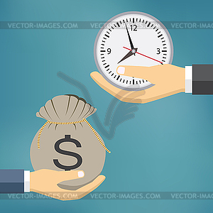 Time Is Money - color vector clipart