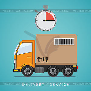 Concept of shipping service - royalty-free vector clipart