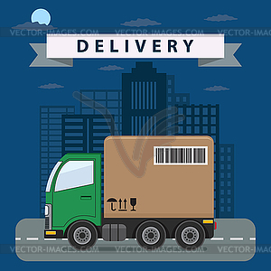 Delivery truck  - royalty-free vector clipart