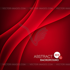 Red Template Abstract background with curves lines - vector image