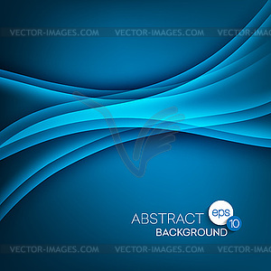 Abstract modern background with blue waves - vector clipart