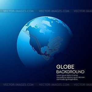 Blue globe earth background - royalty-free vector image