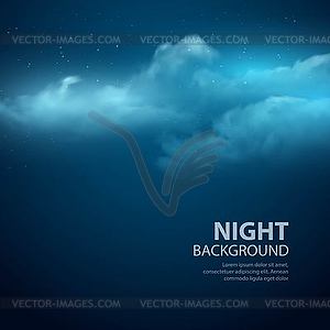 Night sky abstract background - vector image