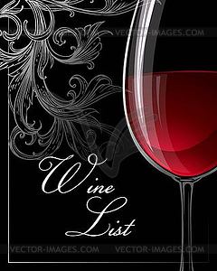 Template for wine list - vector clipart