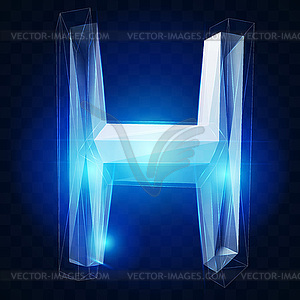 Crystal ise alphabet. type - vector clipart