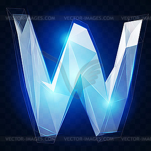 Crystal ise alphabet. type - vector clip art