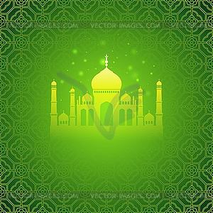 Ramadan greetings background. Ramadan Kareem - color vector clipart