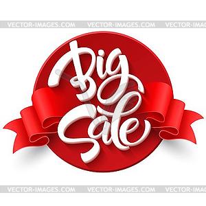 Big Sale Inscription. Calligraphy. Lettering - vector clipart