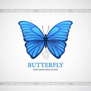 Butterfly logo design template. Insect or nature - vector clipart