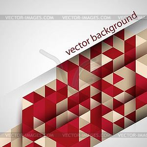 Abstract, geometric background, triangle and square - vector clip art