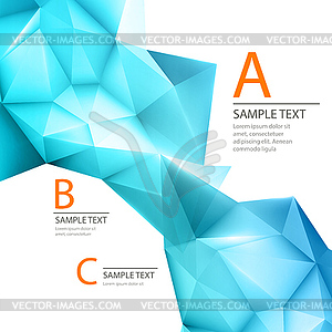 Abstract 3D triangle geometric background - vector EPS clipart