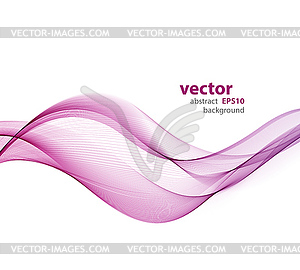 Abstract curved lines background. Template - vector clipart