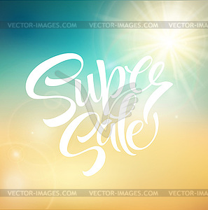 Super sale tag banner - vector image