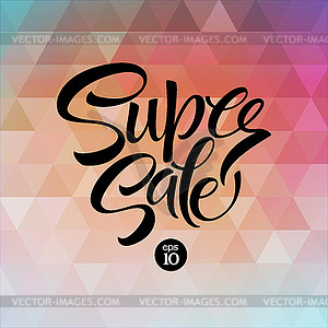 Super sale tag banner - vector clip art
