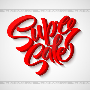 Super sale tag banner - vector image