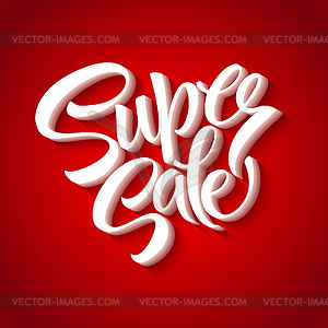 Super sale tag banner - stock vector clipart