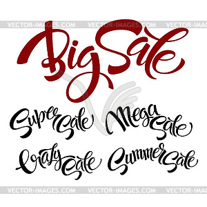 Set Sale lettering - royalty-free vector image