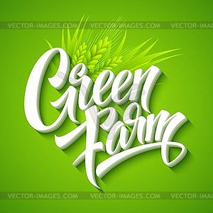 Farm Fresh, calligraphic inscription - vector clipart