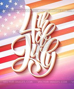 American Flag for Independence Day.  - vector clipart