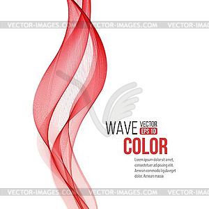 Abstract curved lines background. Template - vector image