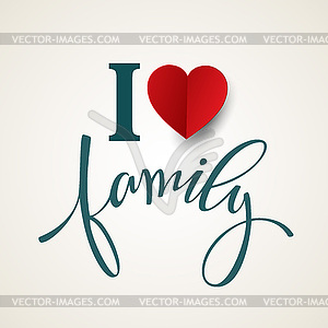 Lettering. Family - vector image