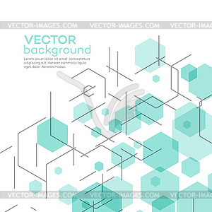 Abstract background with hexagons - vector clipart