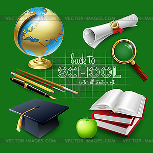 Welcome back to school - vector clipart