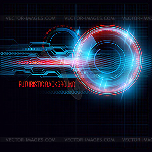 Абстрактный HUD футуристический фон - векторное графическое изображение