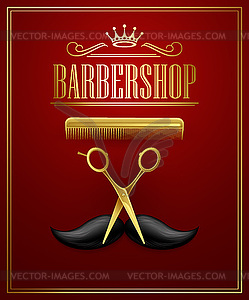 Poster Barbershop welcome - vector clip art