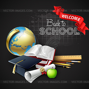 Back to school background - vector clip art