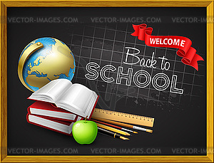 Back To School фоне - векторный клипарт