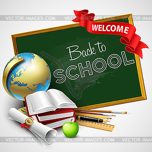 Back To School фоне - изображение в векторном виде