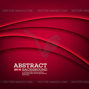 Red Template Abstract background with curves lines - vector image