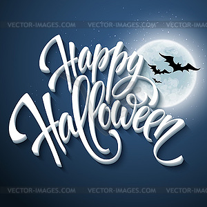 Счастливый Хэллоуин сообщение дизайн - клипарт в векторе
