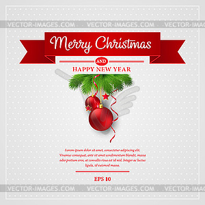 Christmas greeting card - vector image