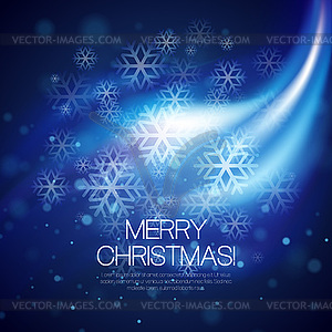 Glowing Christmas background - color vector clipart