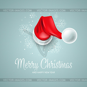 Рождественская открытка с Санта-Клауса - векторизованный клипарт