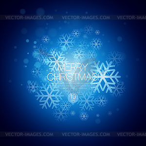 Christmas background with snowflakes - vector clip art