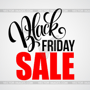 Black Friday Sale Calligraphic Design - vector clipart