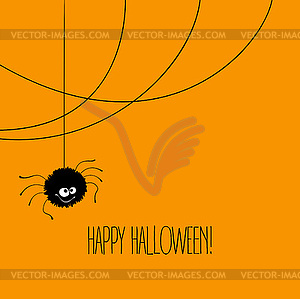 Смешные Хэллоуин открытка монстр глаза - векторное изображение клипарта