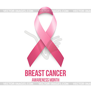 Breast Cancer Awareness Ribbon Background - vector clip art