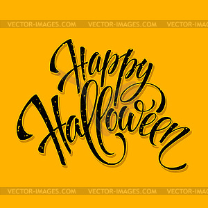 Halloween lettering greeting card - vector clipart