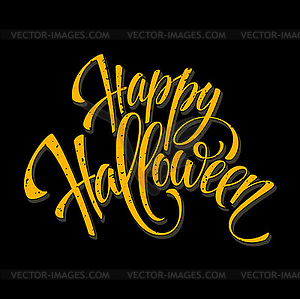 Halloween lettering greeting card - vector clip art