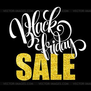 Black Friday Sale Calligraphic Design - vector image