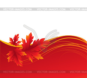 Autumn maple leaves background - royalty-free vector clipart