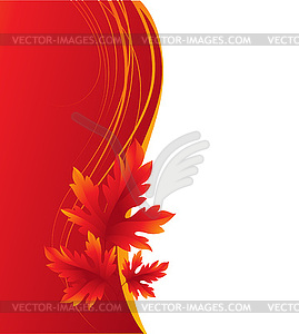 Autumn maple leaves background - vector image