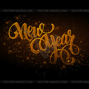 New Year made sparkler - vector image