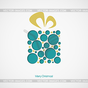 Christmas gift box - vector clipart